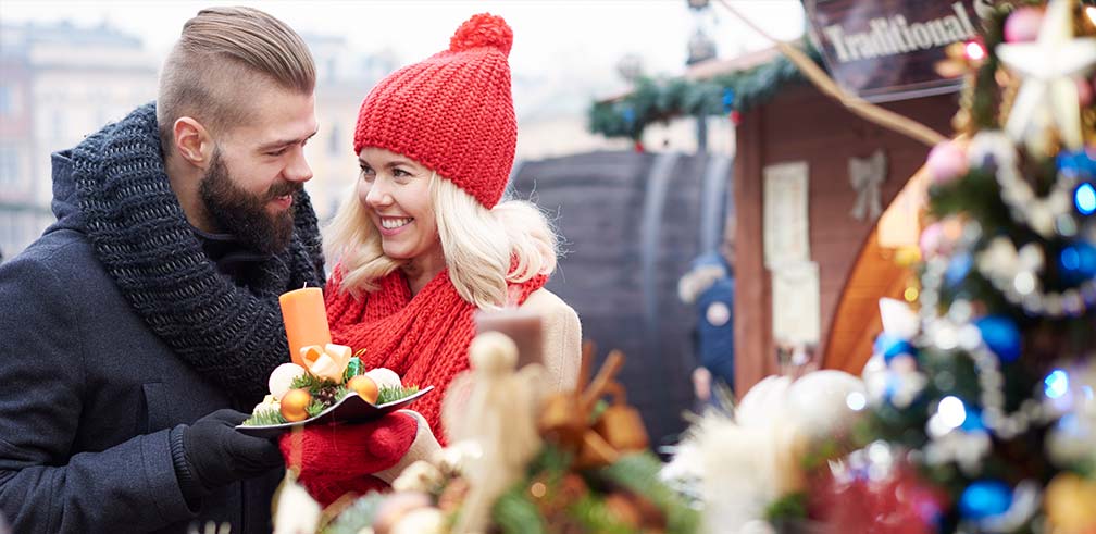 Shopping am Weihnachtsmarkt